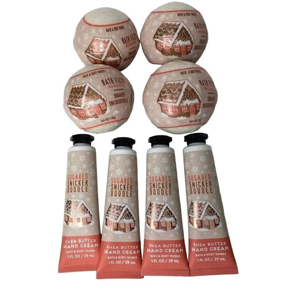 Bath and Body Works Sugared Snicker Doodle Bath Fizzy and Hand Cream with Shea B